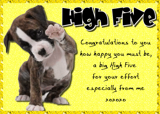 High Five Congratulations!
