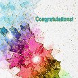 Congratulations With Colorful Stars.