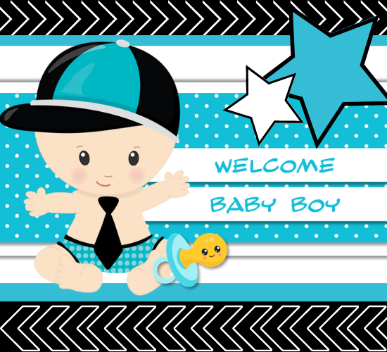 Welcome Baby Boy Card.