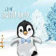 Congratulations Baby Boy Penguin Card.