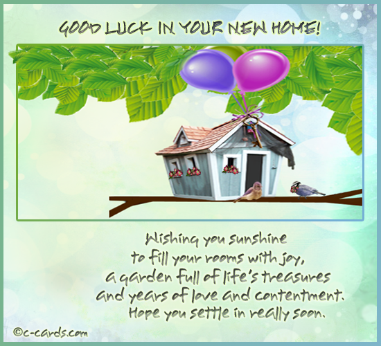 Congratulations New Home Cards, Free Congratulations New Home Wishes