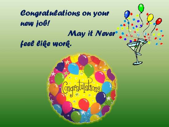 Congratulations On Getting A New Job. Free New Job eCards | 123 Greetings