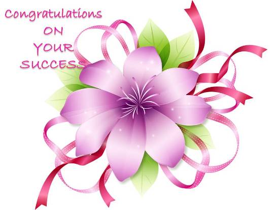 Congratulaions On Your Success.
