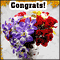 Congratulations With Flowers.