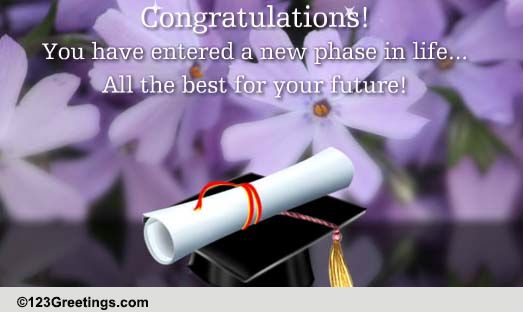 A New Phase In Life! Free Graduation Party eCards, Greeting Cards | 123 ...