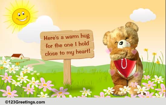 Warm Bear Hug For U! Free Hugs eCards, Greeting Cards | 123 Greetings