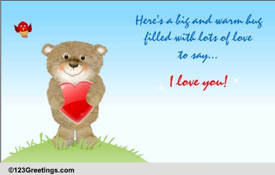 Love Hugs! Free Teddy Bears eCards, Greeting Cards | 123 Greetings