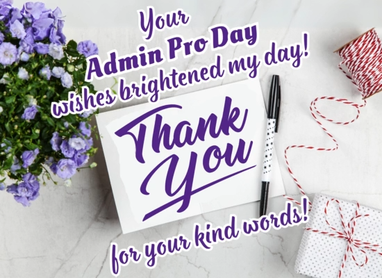 Admin Professional Day Thankyou