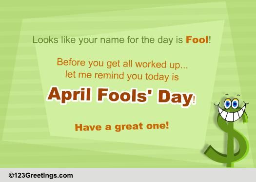 At Work Fun On April Fools' Day! Free Office Gags eCards, Greeting ...