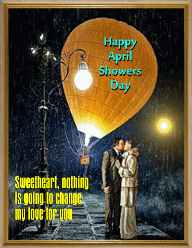 An April Showers Day Love Card.