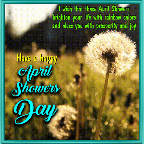 April Showers Day Inspirational Ecard.