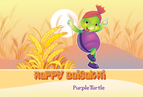 Purple Wishes Happy Baisakhi.