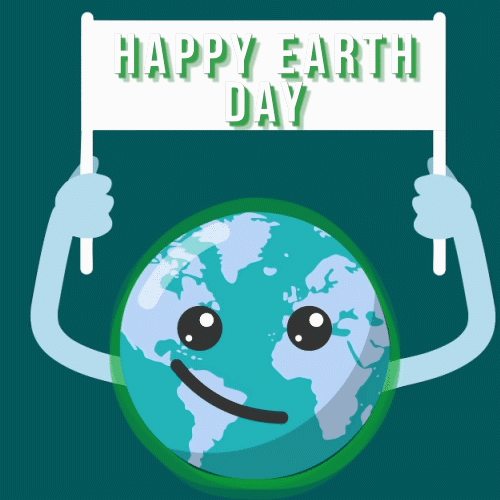 Earth Day - Animated Smiling Earth.