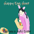 Happy Easter Egg Hunting,Girl