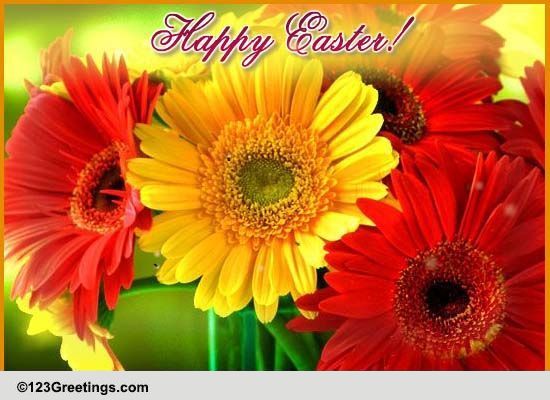 Floral Easter! Free Flowers eCards, Greeting Cards | 123 Greetings