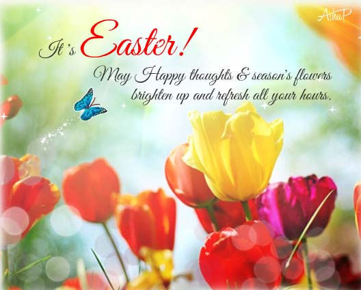 Happy Easter Flowers! Free Flowers eCards, Greeting Cards | 123 Greetings