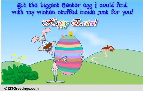 Biggest Easter Egg Gift! Free Gifts eCards, Greeting Cards | 123 Greetings