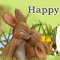Happy Easter Wishes With Bunnies.