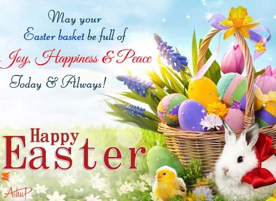 Easter Basket Full Of Wishes For You! Free Happy Easter eCards