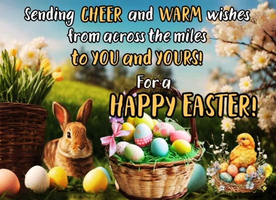 Easter Wishes From Across The Miles. Free Happy Easter eCards | 123 ...