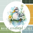 A Beautiful Duck Easter Card.