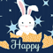 A Cute Bunny Card For Easter.