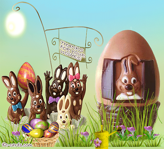 Chocolate Easter Bunny Thanks...
