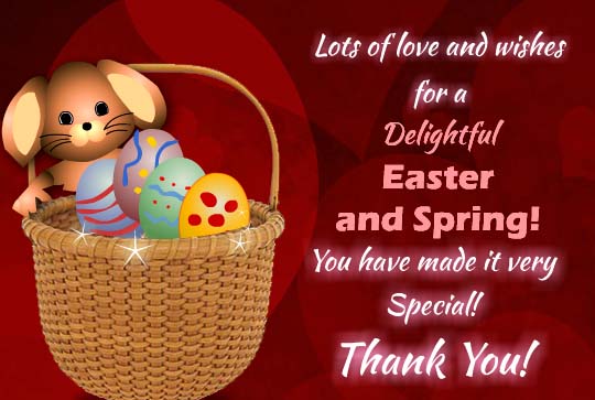 Easter Bunny Thanks! Free Thank You eCards, Greeting Cards | 123 Greetings