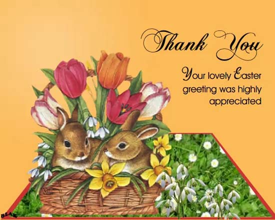 Thank You Easter Bunnies. Free Thank You eCards, Greeting Cards | 123 ...