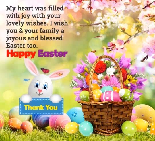 A Note Of Thanks On Easter. Free Thank You eCards, Greeting Cards | 123 ...