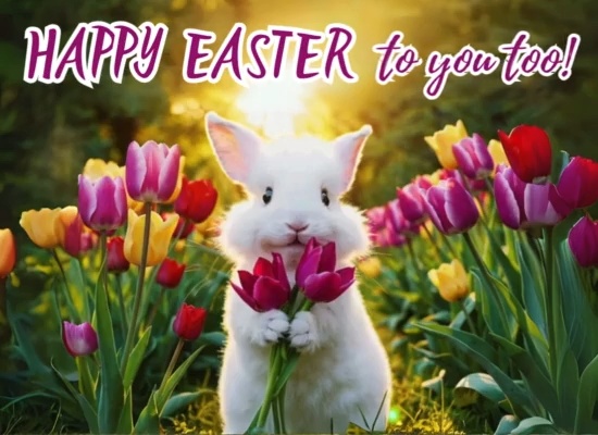 Send Thanks For Warm Easter Wishes