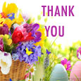 Thank You Note With Spring Flowers...