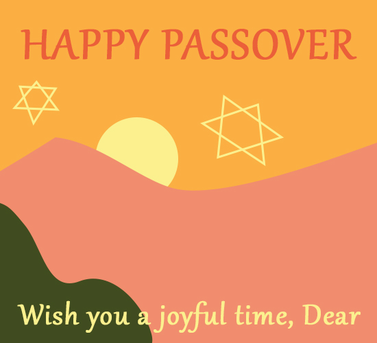 Happy Passover, Stars And Sun.