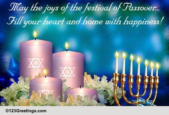 Festival Of Passover! Free Religious eCards, Greeting Cards | 123 Greetings