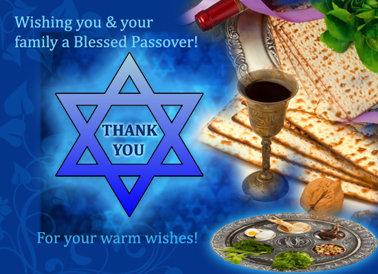 Thank You For Special Passover Wishes.