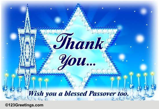 Passover Thank You Wish.