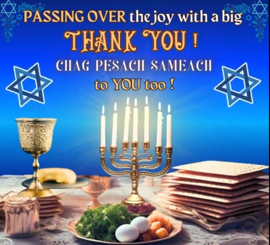 A Passover Thank You.