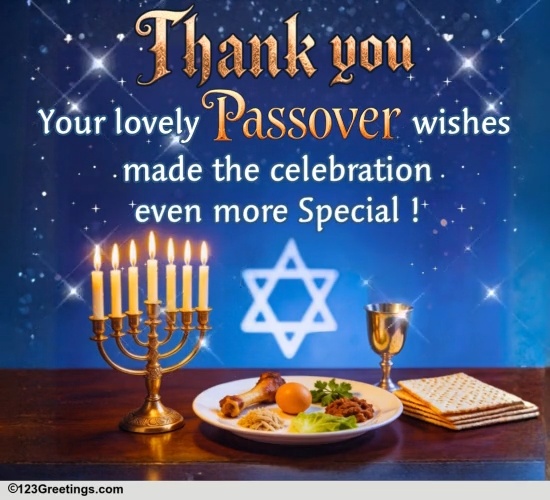 Thankyou For Passover Wishes Received