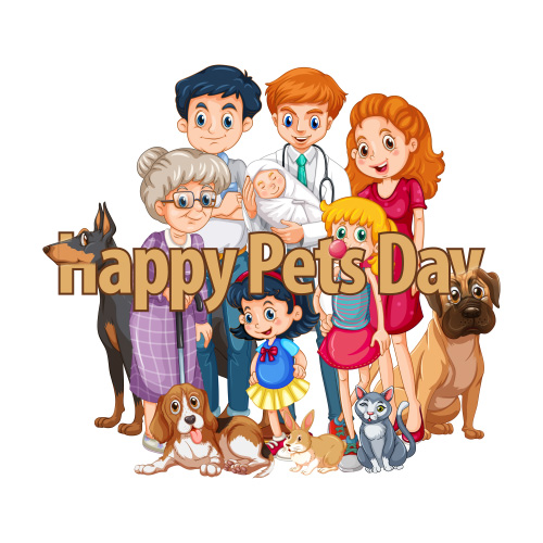 Happy Pet Day - Pets With Family.