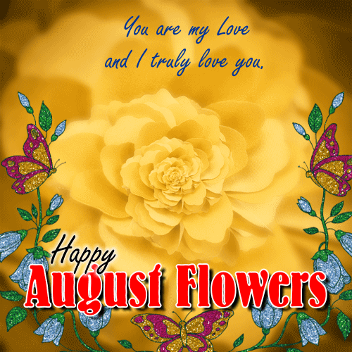 A Romantic August Flowers Card...