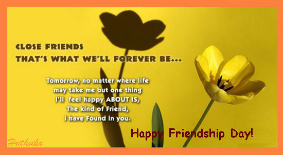 Close Friends. Free Happy Friendship Day eCards, Greeting Cards | 123