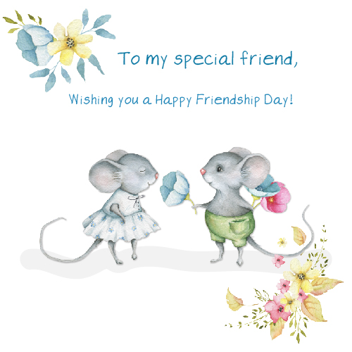 Send Friendship Wishes With Cute Mice.