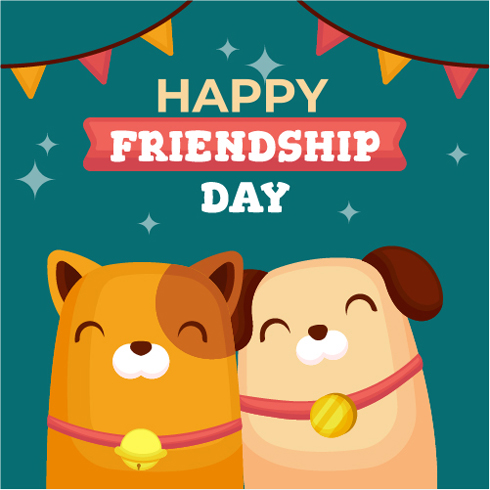 Happy Friendship Day Wishing Card.