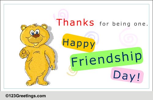 Friendship Day Wish For A Good Friend.