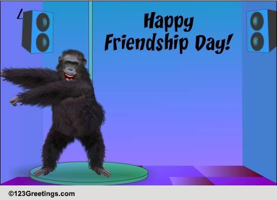 Monkey Day Dance Ecard. Free Monkey Day eCards, Greeting Cards