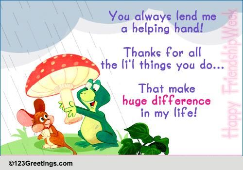 For A Friend Who Makes A Difference...