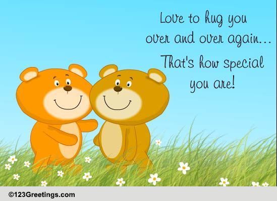 Love To Hug You... Free Hug Month eCards, Greeting Cards | 123 Greetings