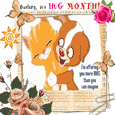 Darling. It’s Hug Month!