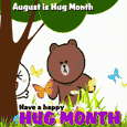 A Cute Hug Month Ecard For You.