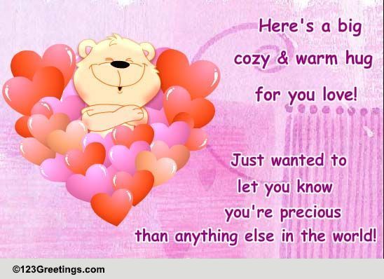 Cute N' Cuddly Hugs! Free Hug Your Sweetheart Day eCards, Greeting ...